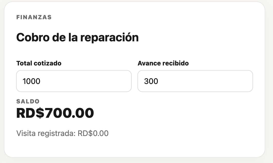 Cobro del servicio Serviapp
